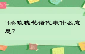 11朵玫瑰花语代表什么意思？