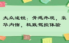 大众途锐：骨感外观，豪华内饰，极致驾控体验