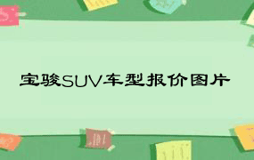 宝骏SUV车型报价图片