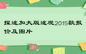 探途加大版途观2015款报价及图片