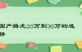 国产路虎20万到30万的选择