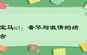 宝马x1：奢华与激情的结合