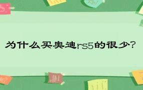 为什么买奥迪rs5的很少？