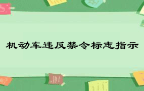  机动车违反禁令标志指示