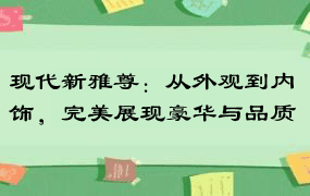 现代新雅尊：从外观到内饰，完美展现豪华与品质