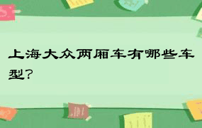 上海大众两厢车有哪些车型？