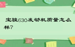  宝骏630发动机质量怎么样？