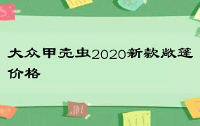 大众甲壳虫2020新款敞篷价格