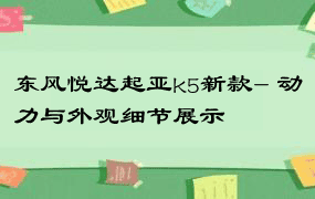 东风悦达起亚k5新款- 动力与外观细节展示