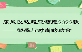 东风悦达起亚智跑2022款——动感与时尚的结合