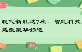 现代新胜达7座：智能科技感受豪华舒适