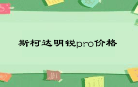 斯柯达明锐pro价格