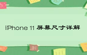 iPhone 11 屏幕尺寸详解