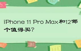 iPhone 11 Pro Max和12哪个值得买？