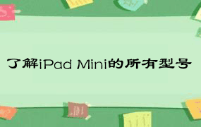 了解iPad Mini的所有型号