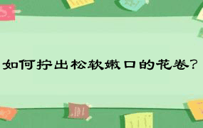 如何拧出松软嫩口的花卷？