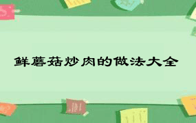 鲜蘑菇炒肉的做法大全