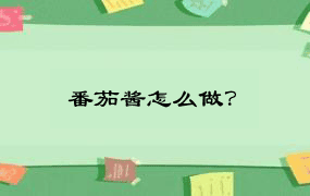 番茄酱怎么做？