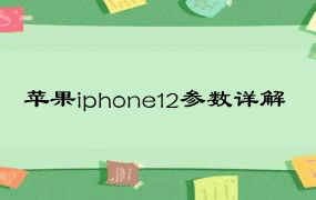 苹果iphone12参数详解