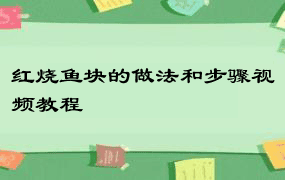 红烧鱼块的做法和步骤视频教程