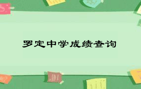 罗定中学成绩查询