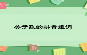 关于政的拼音组词