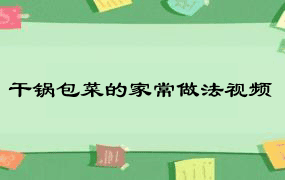 干锅包菜的家常做法视频