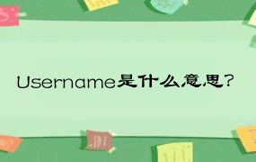 Username是什么意思？