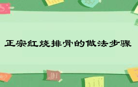 正宗红烧排骨的做法步骤