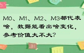 M0、M1、M2、M3都代表啥，数据能看出啥变化，参考价值大不大？