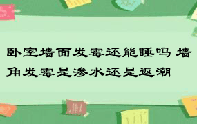 卧室墙面发霉还能睡吗 墙角发霉是渗水还是返潮