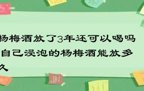 杨梅酒放了3年还可以喝吗 自己浸泡的杨梅酒能放多久