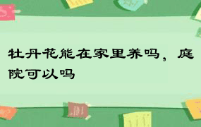 牡丹花能在家里养吗，庭院可以吗