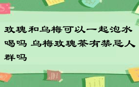 玫瑰和乌梅可以一起泡水喝吗 乌梅玫瑰茶有禁忌人群吗