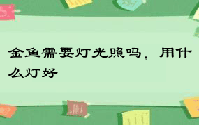 金鱼需要灯光照吗，用什么灯好