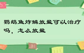 鹦鹉鱼炸鳞放盐可以治疗吗，怎么放盐