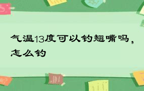 气温13度可以钓翘嘴吗，怎么钓