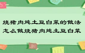 烧猪肉炖土豆白菜的做法 怎么做烧猪肉炖土豆白菜