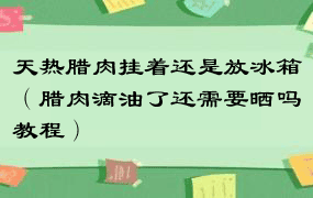 天热腊肉挂着还是放冰箱（腊肉滴油了还需要晒吗教程）