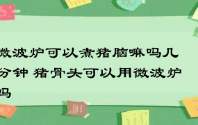 微波炉可以煮猪脑嘛吗几分钟 猪骨头可以用微波炉吗