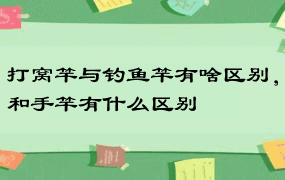 打窝竿与钓鱼竿有啥区别，和手竿有什么区别