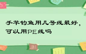 手竿钓鱼用几号线最好，可以用PE线吗