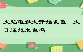 火焰龟多大开始发色，大了还能发色吗