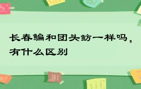 长春鳊和团头鲂一样吗，有什么区别