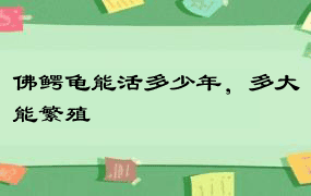 佛鳄龟能活多少年，多大能繁殖