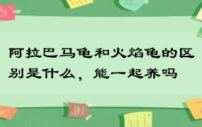 阿拉巴马龟和火焰龟的区别是什么，能一起养吗