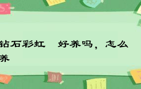 钻石彩虹鲃好养吗，怎么养