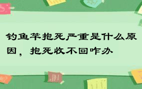 钓鱼竿抱死严重是什么原因，抱死收不回咋办