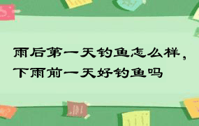 雨后第一天钓鱼怎么样，下雨前一天好钓鱼吗