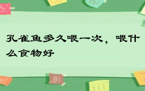 孔雀鱼多久喂一次，喂什么食物好